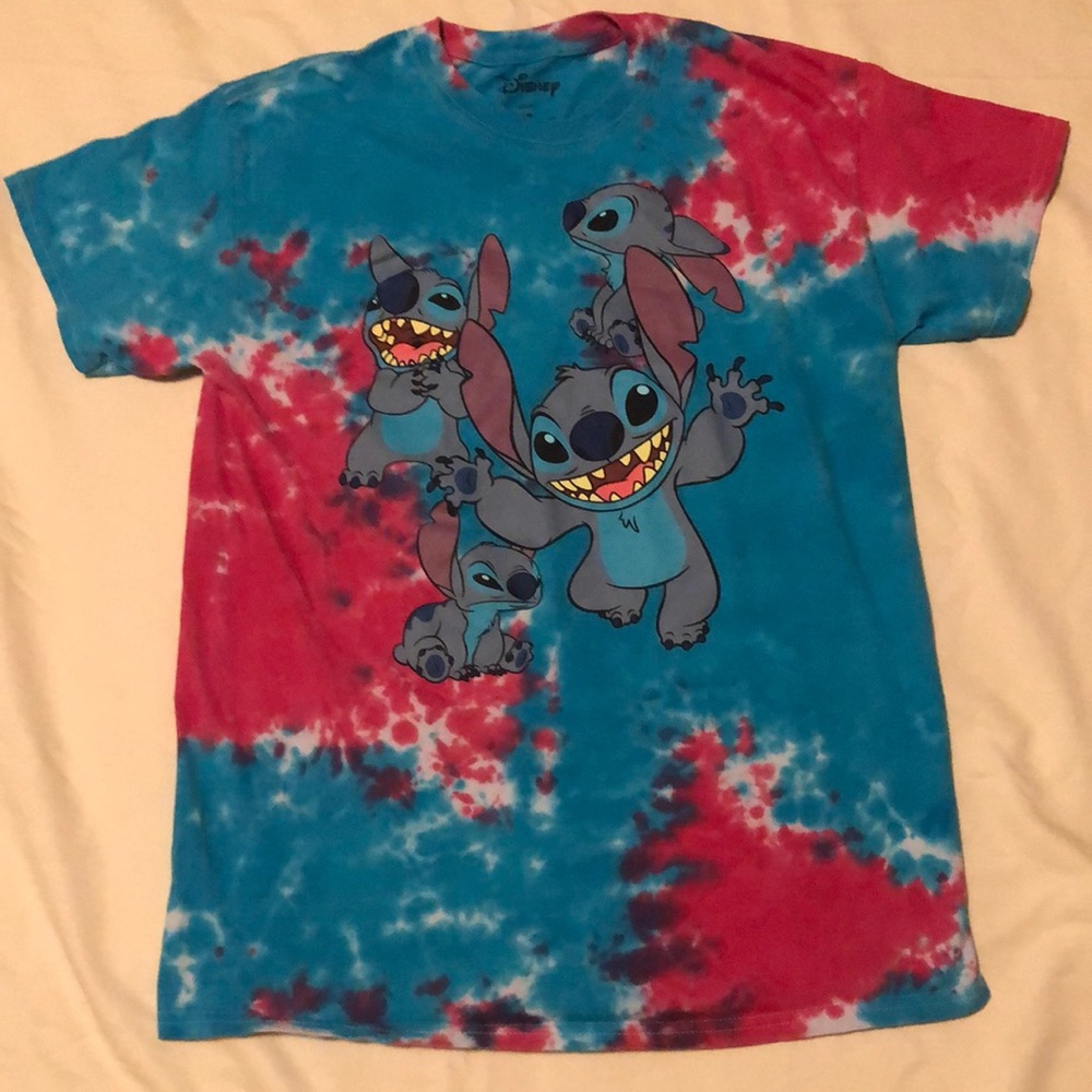 Disney Stitch tie dye t shirt size medium